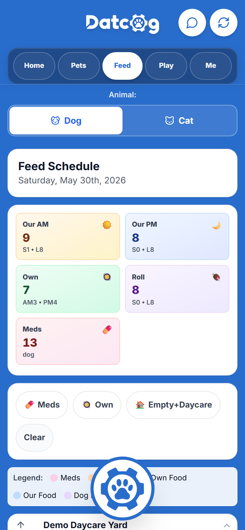 DatCog staff portal on mobile